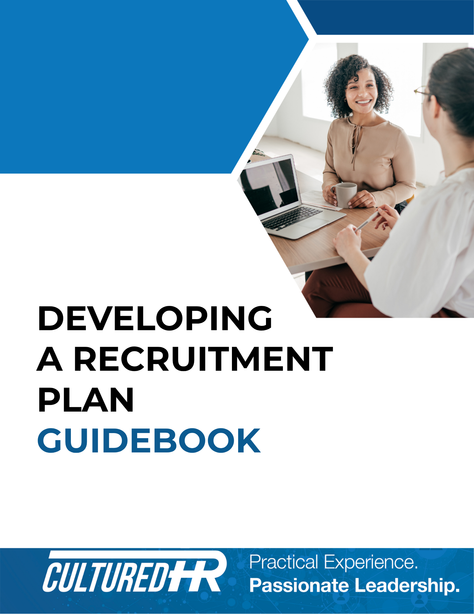 Cover of the guidebook “Developing a Recruitment Plan,” by CulturedHR.