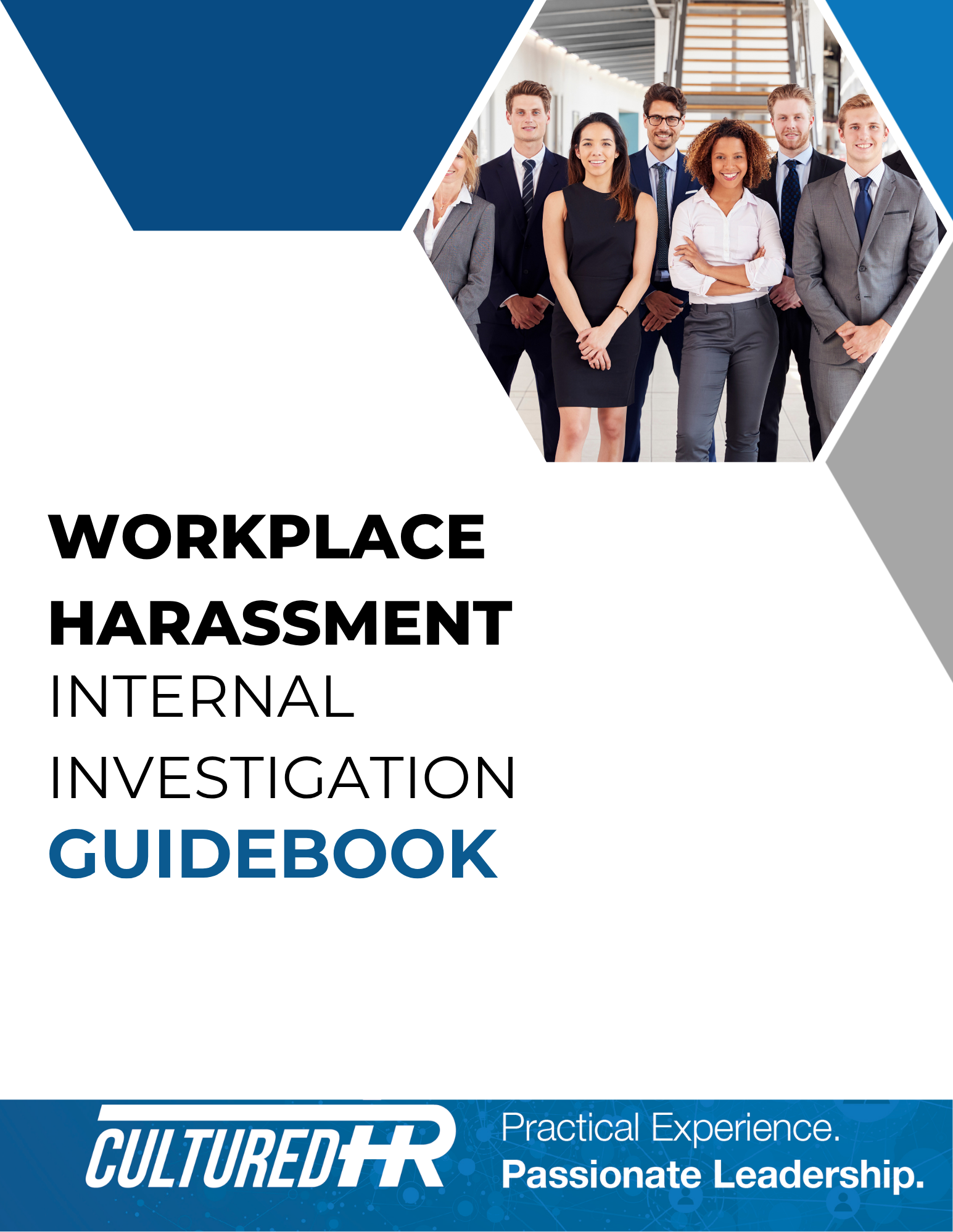 Cover of the guidebook “Workplace Harassment Internal Investigation Guidebook,” by CulturedHR.